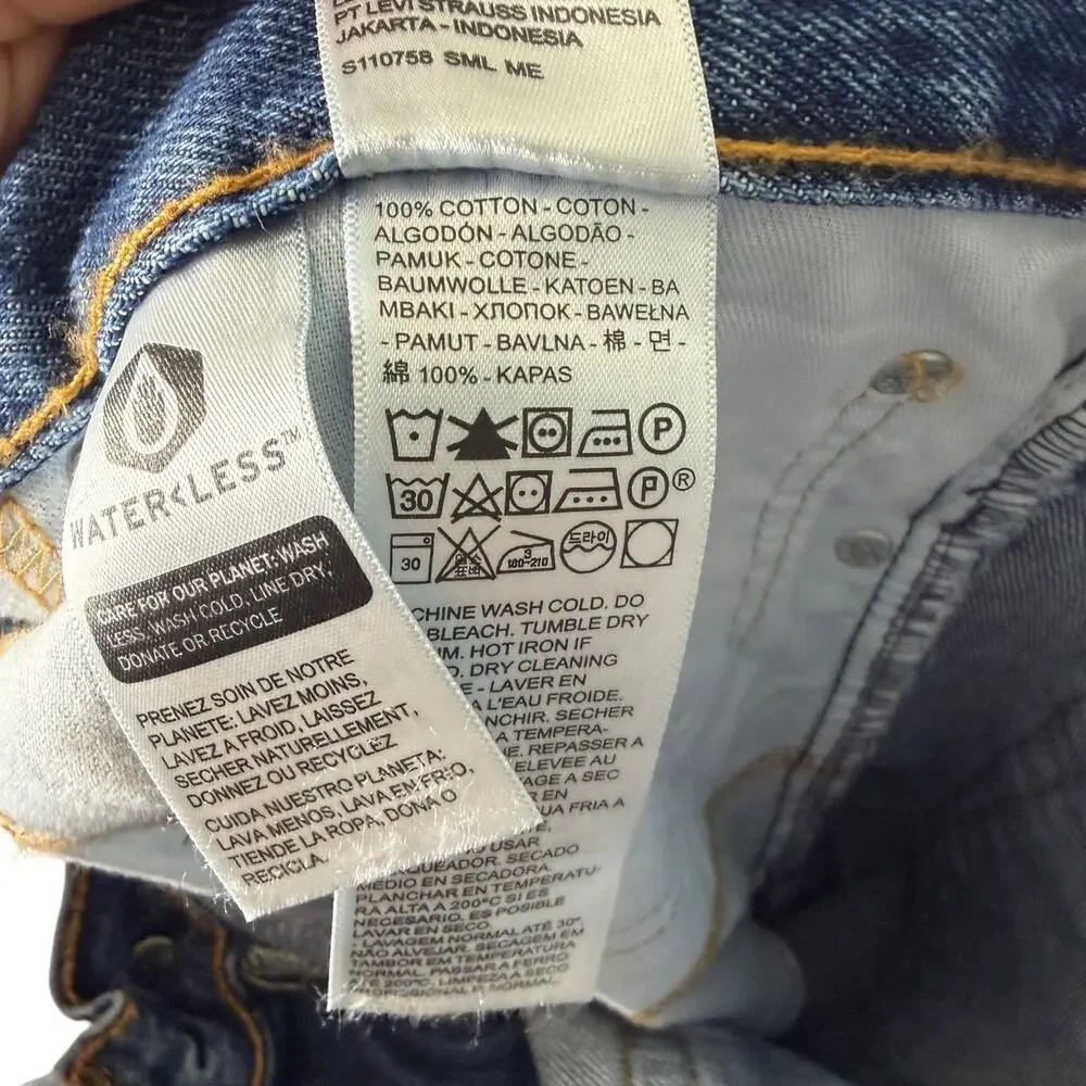 Levis 550 Relaxed Fit Straight Leg Jeans Non Stretch Denim Big & Tall Mens 52x29